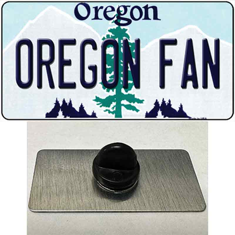 PIN-LP-12982 1.5 x 0.75 in. Oregon Fan Novelty Rectangle Metal Hat Pin -  Smart Blonde