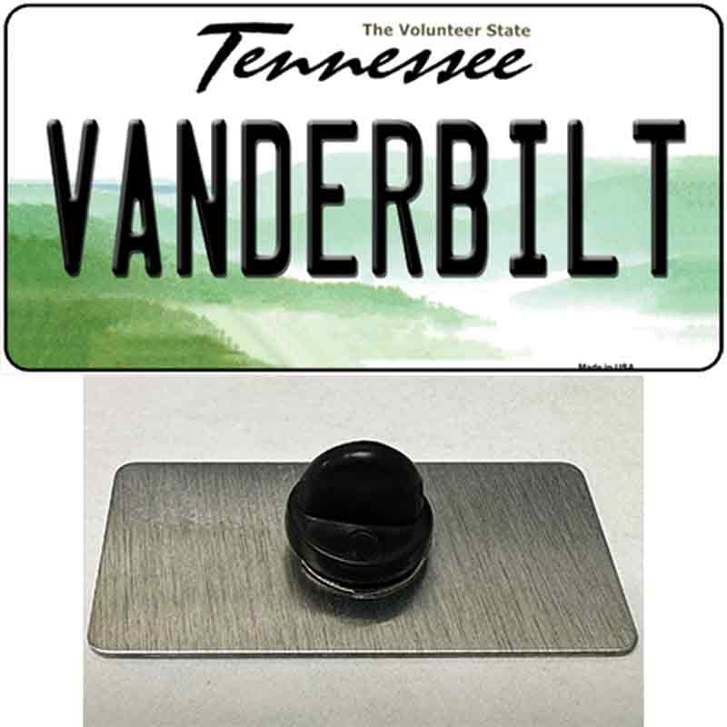 PIN-LP-13027 1.5 x 0.75 in. Vanderbilt Novelty Rectangle Metal Hat Pin