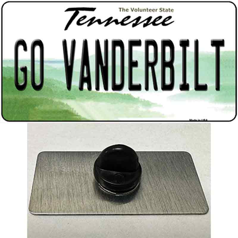 PIN-LP-13028 1.5 x 0.75 in. Go Vanderbilt Novelty Rectangle Metal Hat Pin