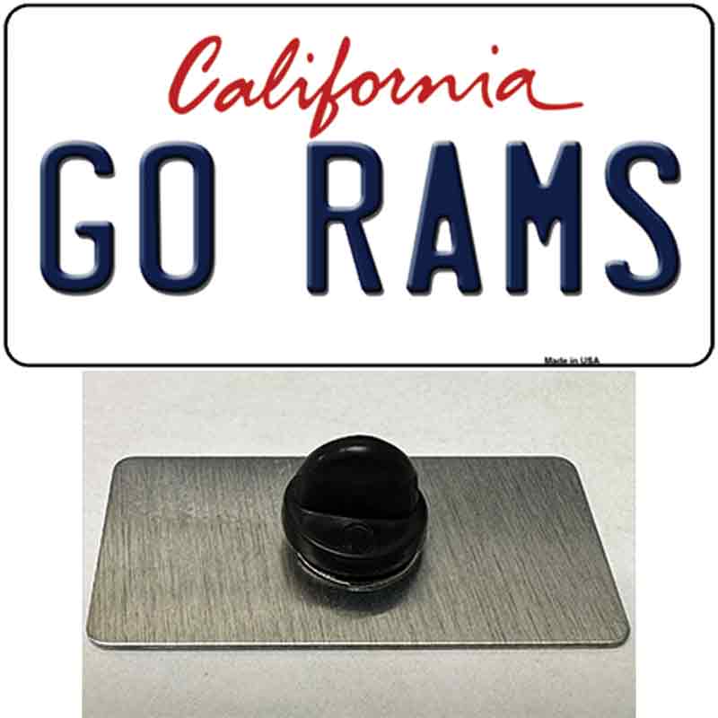 PIN-LP-13321 1.5 x 0.75 in. Go Rams Novelty Rectangle Metal Hat Pin Tag