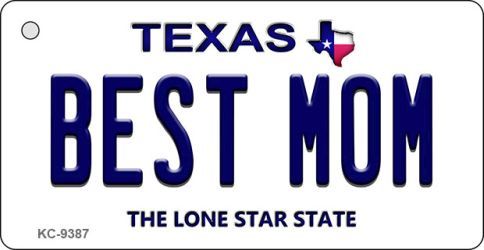 KC-9387 Best Mom Texas Background Novelty Key Chain