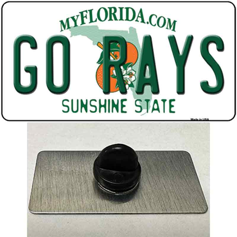 PIN-LP-13369 1.5 x 0.75 in. Go Rays Novelty Rectangle Metal Hat Pin Tag