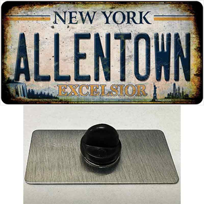 PIN-LP-13834 1.5 x 0.75 in. Allentown Excelsior   York Rusty Novelty Rectangle Metal Hat Pin Tag