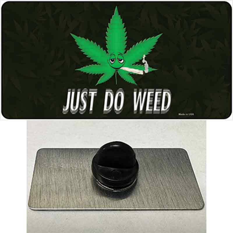 PIN-LP-14044 1.5 x 0.75 in. Just Do Weed Leaf Novelty Rectangle Metal Hat Pin