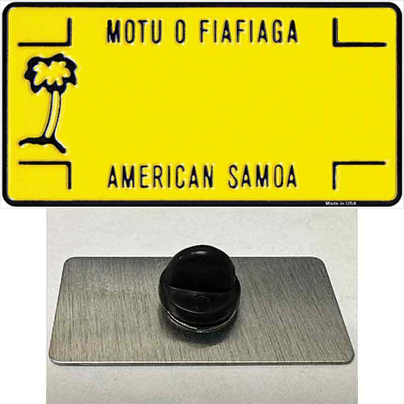 PIN-LP-1503 1.5 x 0.75 in. American Samoa Novelty Rectangle Metal Hat Pin