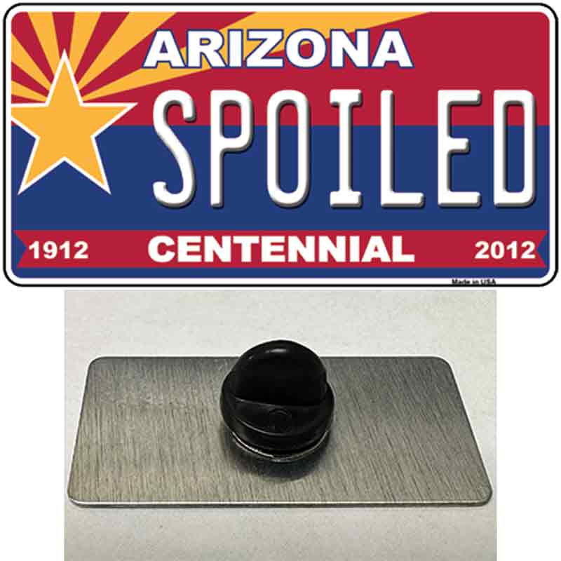 PIN-LP-1803 1.5 x 0.75 in. Arizona Centennial Spoiled Novelty Rectangle Metal Hat Pin