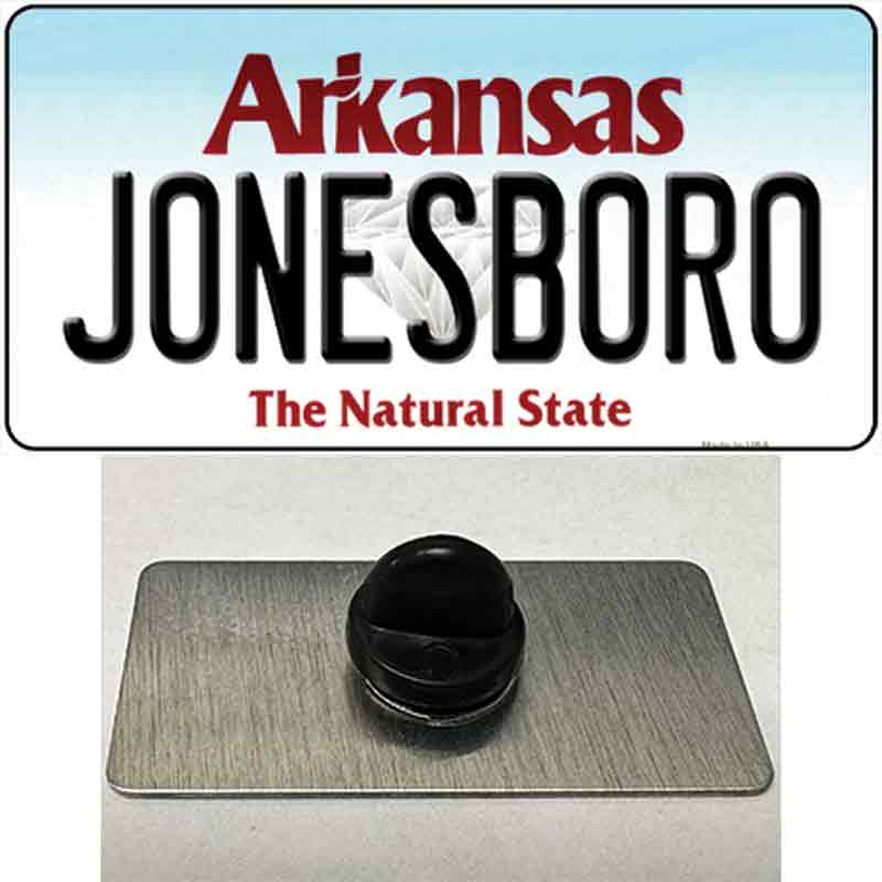 PIN-LP-10030 1.5 x 0.75 in. Jonesboro Arkansas Novelty Rectangle Metal Hat Pin -  Smart Blonde