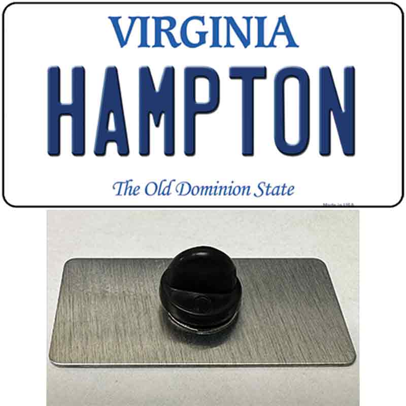 PIN-LP-10112 1.5 x 0.75 in. Hampton Virginia Novelty Rectangle Metal Hat Pin
