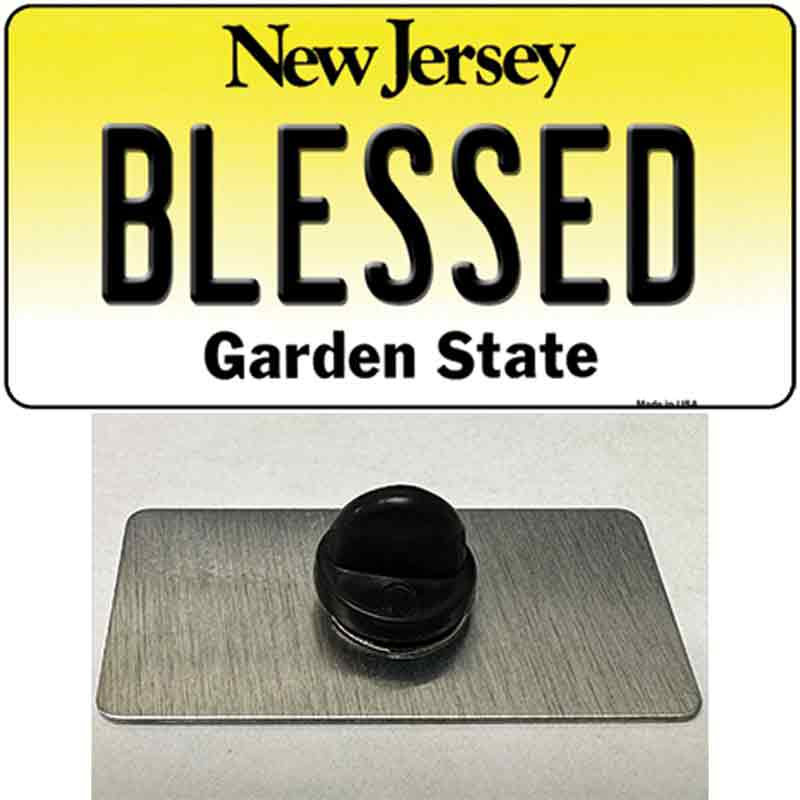 PIN-LP-10174 1.5 x 0.75 in. Blessed Jersey Novelty Rectangle Metal Hat Pin