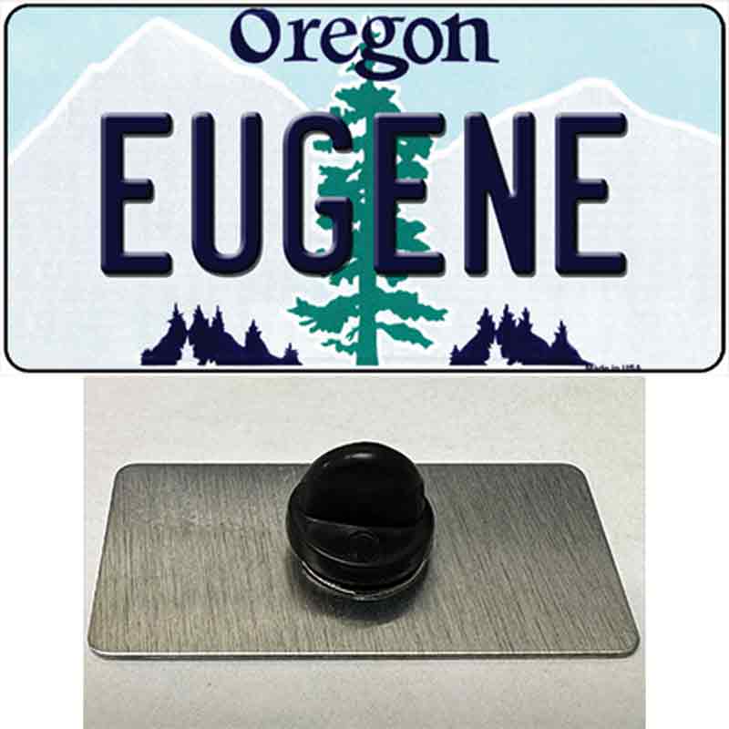 PIN-LP-10344 1.5 x 0.75 in. Eugene Oregon Novelty Rectangle Metal Hat Pin