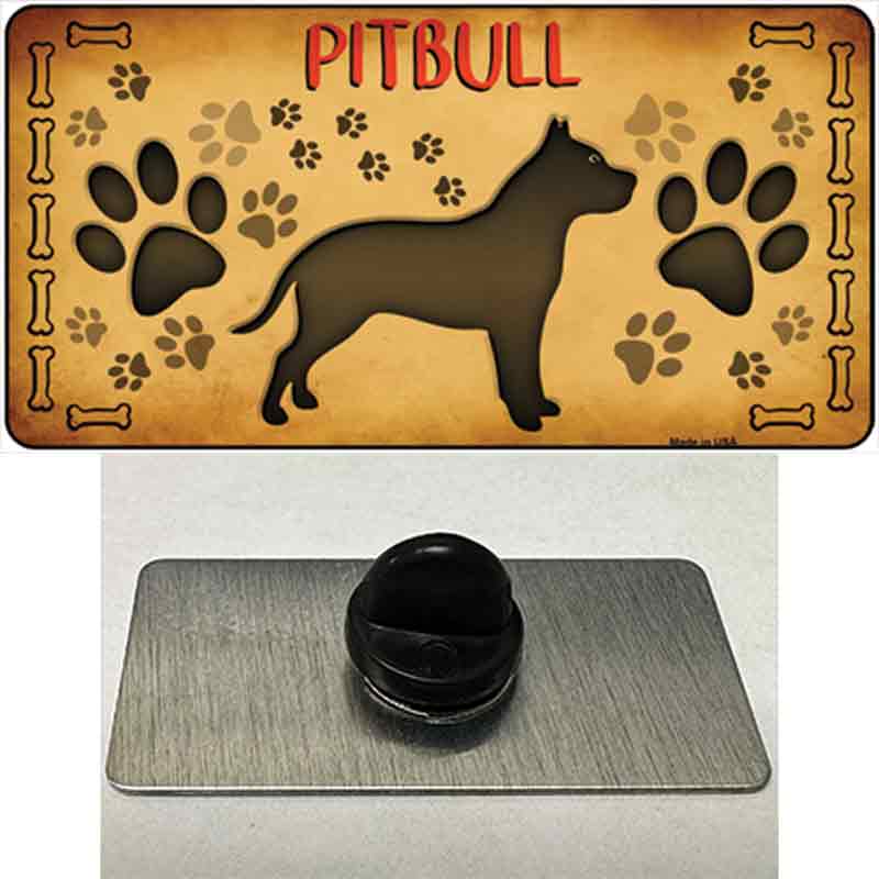 PIN-LP-10453 1.5 x 0.75 in. Pitbull Novelty Rectangle Metal Hat Pin