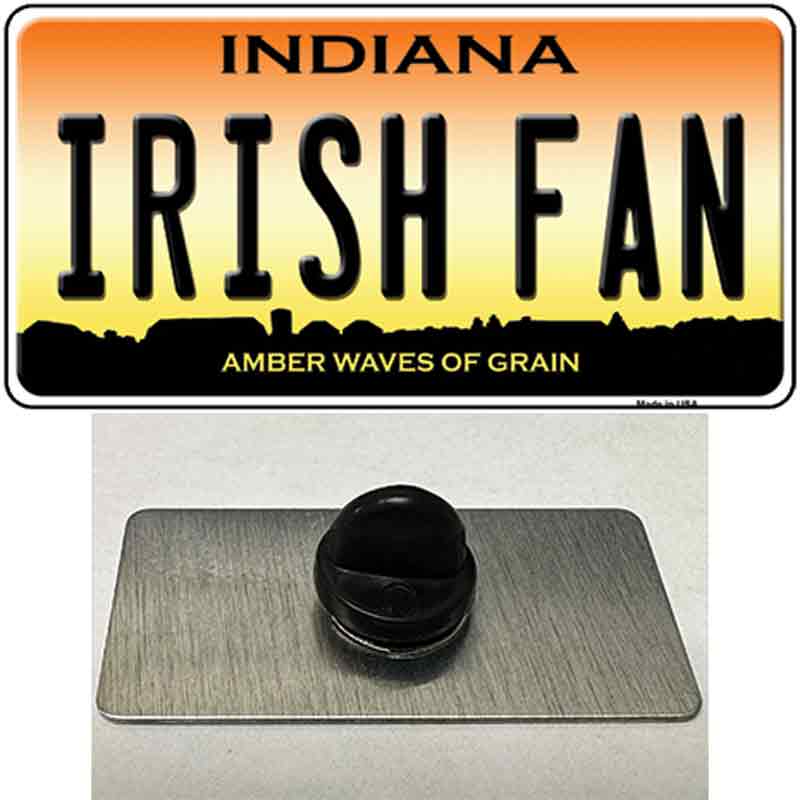 PIN-LP-12759 1.5 x 0.75 in. Irish Fan Novelty Rectangle Metal Hat Pin Tag -  Smart Blonde