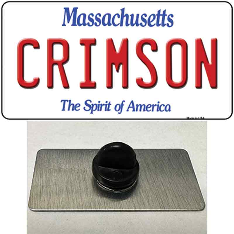 PIN-LP-12829 1.5 x 0.75 in. Crimson Novelty Rectangle Metal Hat Pin