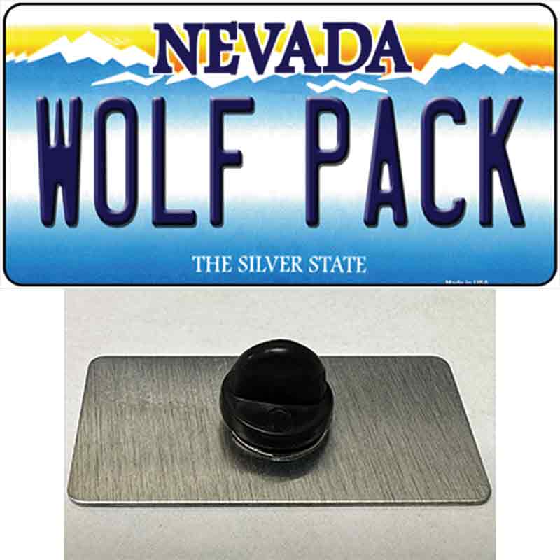 PIN-LP-12876 1.5 x 0.75 in. Wolf Pack Novelty Rectangle Metal Hat Pin