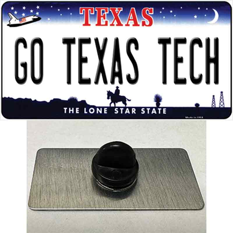 PIN-LP-13056 1.5 x 0.75 in. Go Texas Tech Novelty Rectangle Metal Hat Pin
