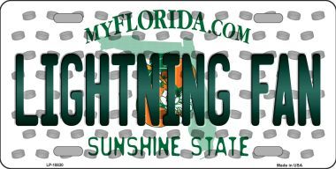 LP-10830 Lightning Fan Florida Background Novelty Metal License Plate