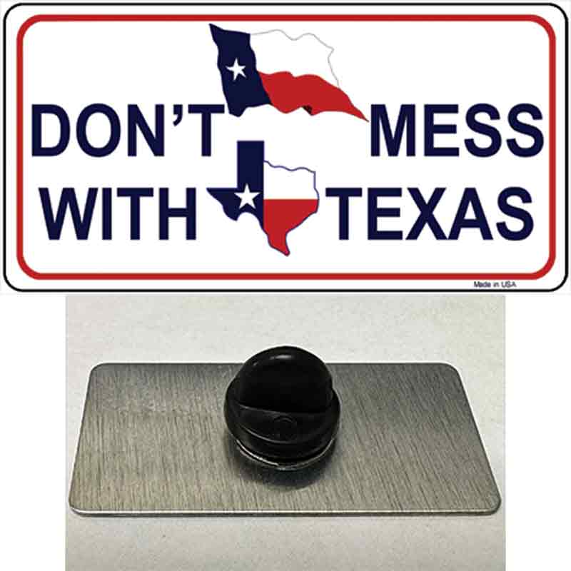 PIN-LP-178 1.5 x 0.75 in. Dont Mess with Texas Novelty Rectangle Metal Hat Pin