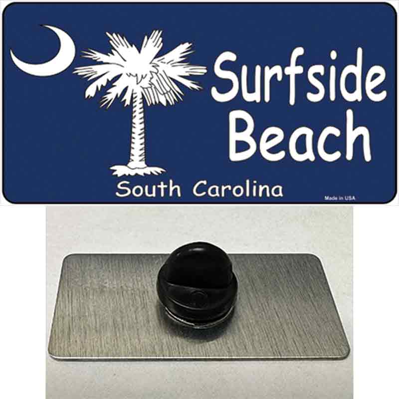 PIN-LP-185 1.5 x 0.75 in. Surf Side Beach Novelty Rectangle Metal Hat Pin