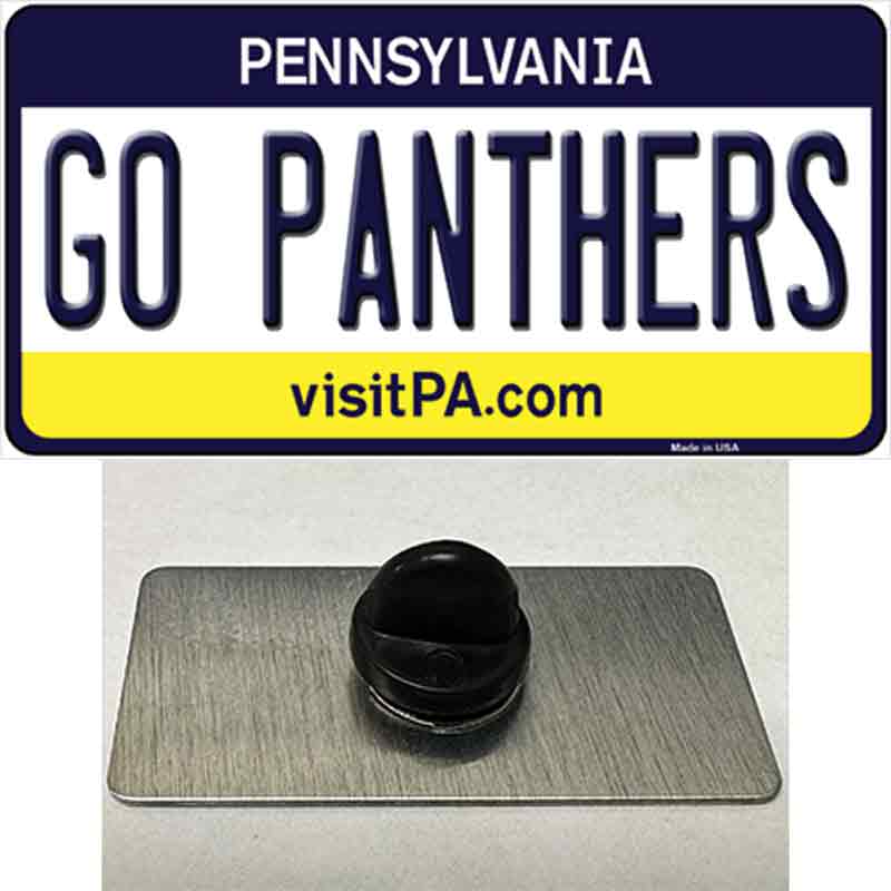 PIN-LP-12996 1.5 x 0.75 in. Go Panthers Novelty Rectangle Metal Hat Pin