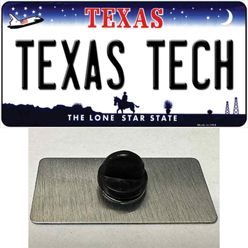 PIN-LP-13055 1.5 x 0.75 in. Texas Tech Novelty Rectangle Metal Hat Pin