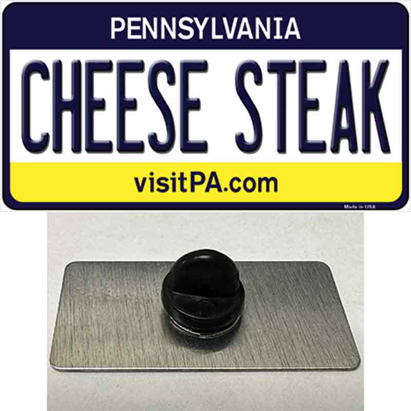 PIN-LP-6082 1.5 x 0.75 in. Cheese Steak Pennsylvania State Novelty Rectangle Metal Hat Pin