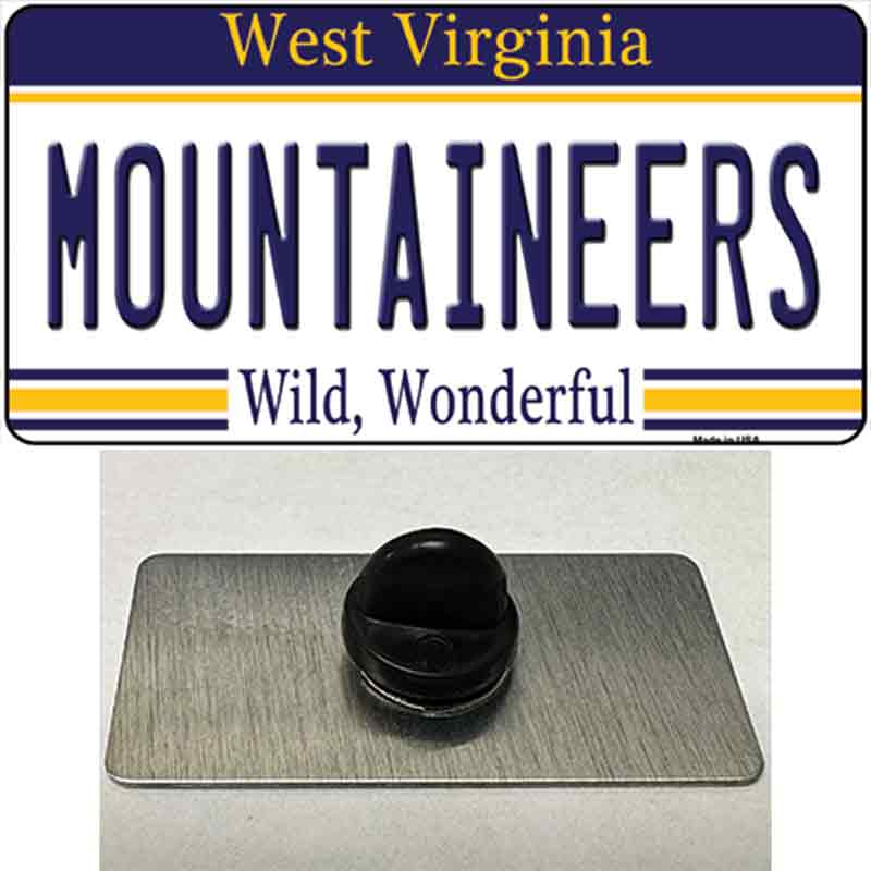 PIN-LP-6545 1.5 x 0.75 in. Mountaineers West Virginia Novelty Rectangle Metal Hat Pin -  Smart Blonde