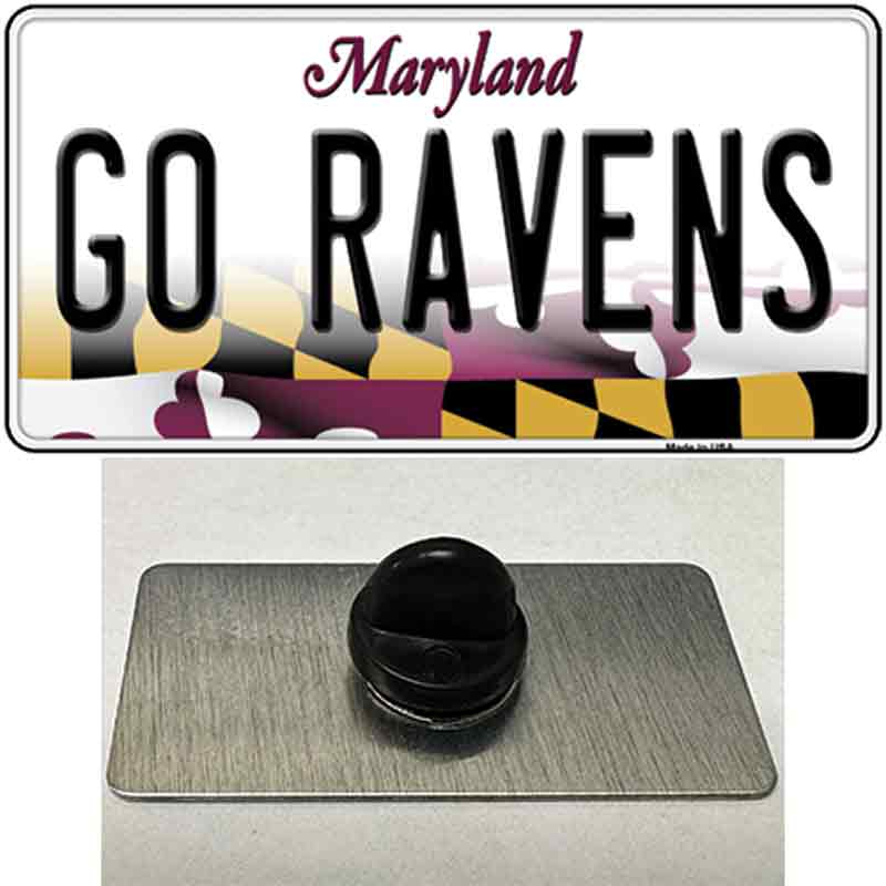 PIN-LP-13403 1.5 x 0.75 in. Go Ravens Novelty Rectangle Metal Hat Pin Tag