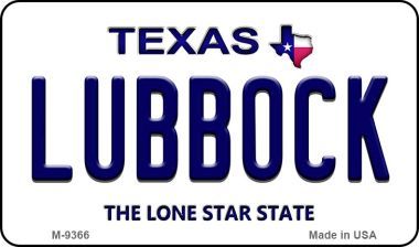 Lubbock Texas Novelty Metal Magnet M-9366