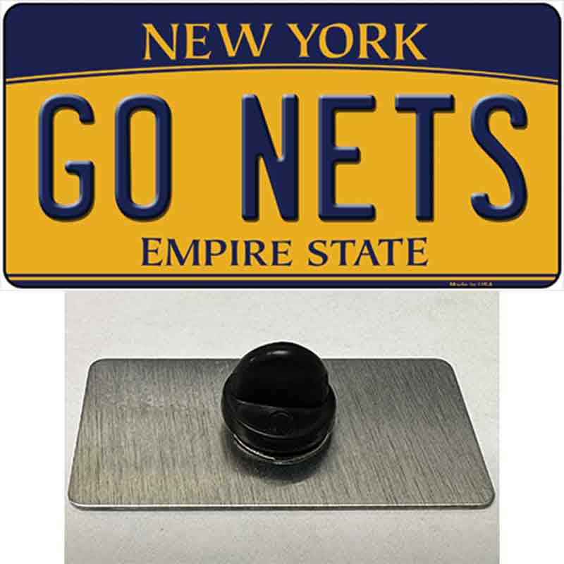 PIN-LP-13457 1.5 x 0.75 in. Go Nets Novelty Rectangle Metal Hat Pin Tag