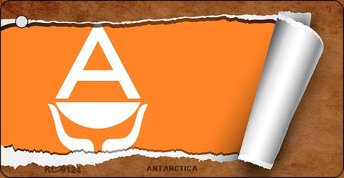 KC-9124 Antarctica Flag Scroll Novelty Key Chain