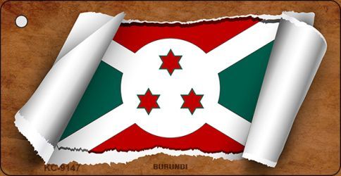 KC-9147 Burundi Flag Scroll Novelty Key Chain