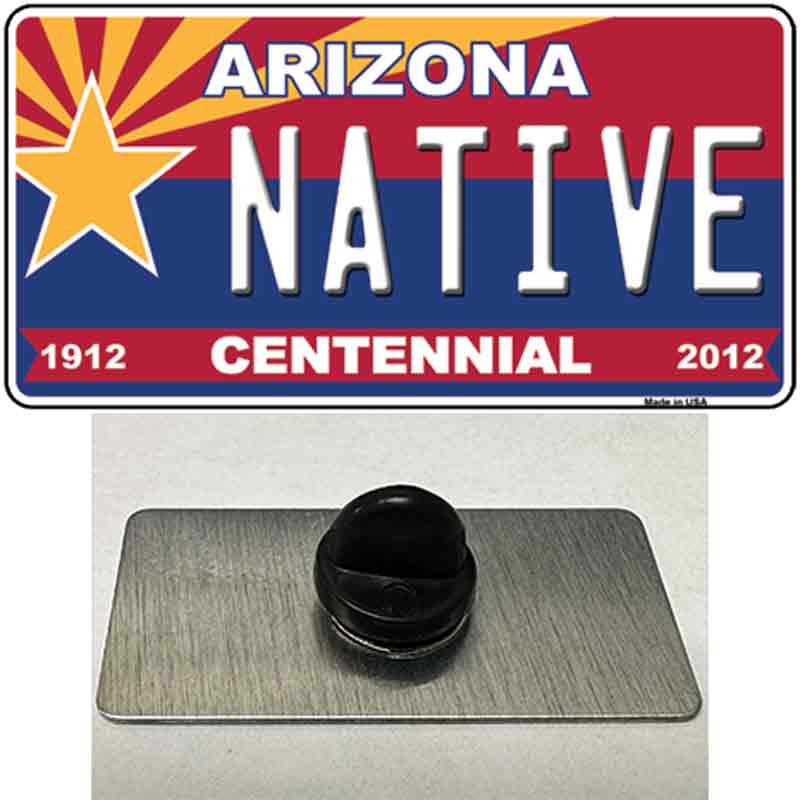 PIN-LP-6815 1.5 x 0.75 in. Arizona Centennial Native Novelty Rectangle Metal Hat Pin
