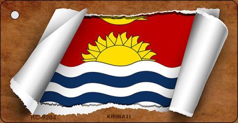 KC-9204 Kiribati Flag Scroll Novelty Key Chain