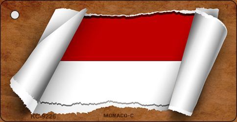 KC-9226 Monaco-C Flag Scroll Novelty Key Chain