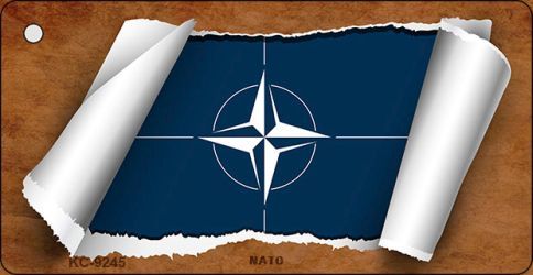 KC-9245 Nato Flag Scroll Novelty Key Chain