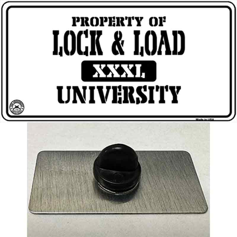PIN-LP-4693 1.5 x 0.75 in. Lock & Load Novelty Rectangle Metal Hat Pin
