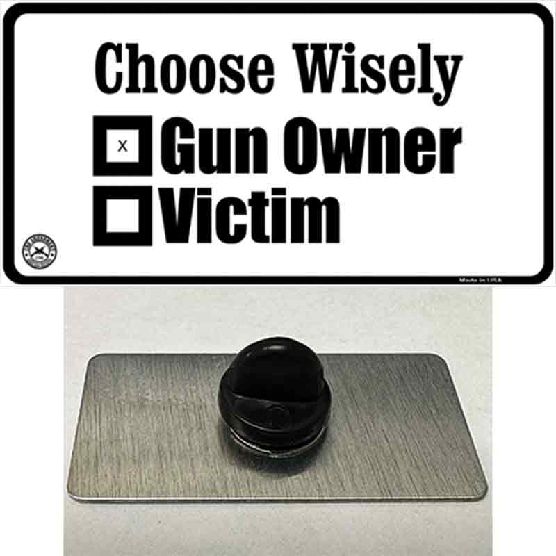 PIN-LP-4701 1.5 x 0.75 in. Choose Wisely Novelty Rectangle Metal Hat Pin