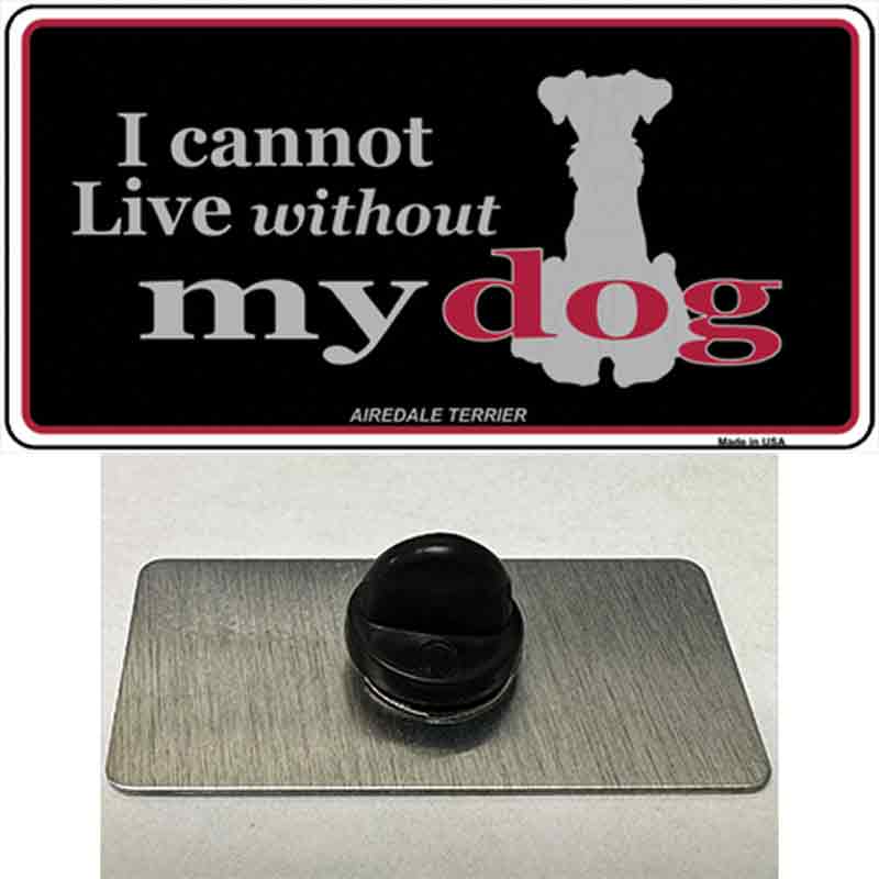 PIN-LP-4732 1.5 x 0.75 in. Airedale Terrier Novelty Rectangle Metal Hat Pin