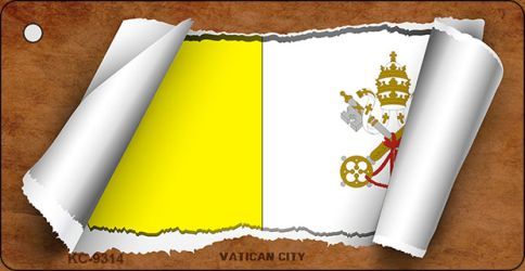 KC-9314 Vatican City Flag Scroll Novelty Key Chain