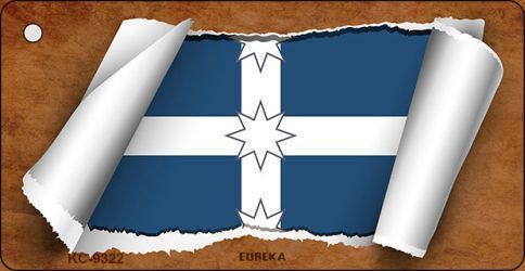 KC-9322 Eureka Flag Scroll Novelty Key Chain