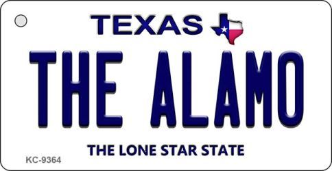 KC-9364 Alamo Texas Background Novelty Key Chain