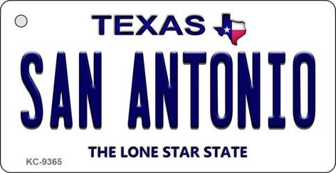 KC-9365 San Antonio Texas Background Novelty Key Chain