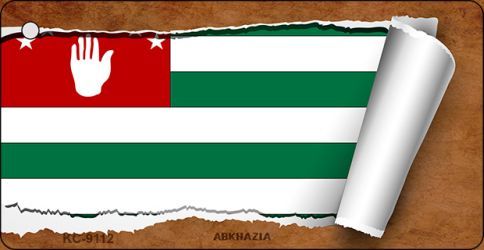 KC-9112 Abkazia Flag Scroll Novelty Key Chain