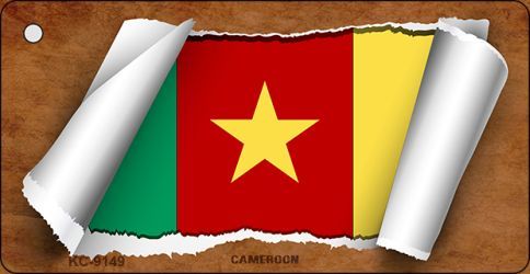 KC-9149 Cameroon Flag Scroll Novelty Key Chain