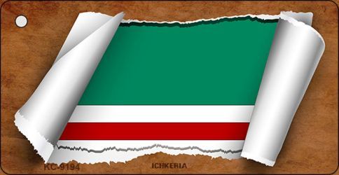 KC-9194 Ichkeria Flag Scroll Novelty Key Chain