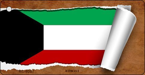 KC-9207 Kuwait Flag Scroll Novelty Key Chain