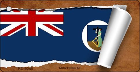 KC-9240 Montserrat Flag Scroll Novelty Key Chain