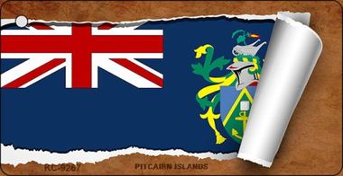 KC-9267 Pitcairn Islands Flag Scroll Novelty Key Chain