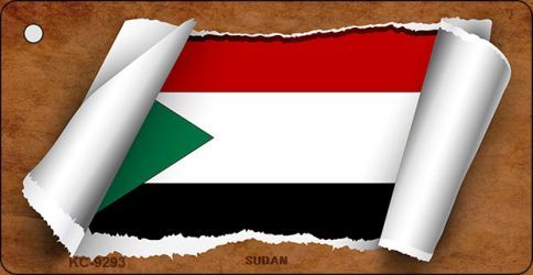KC-9293 Sudan Flag Scroll Novelty Key Chain