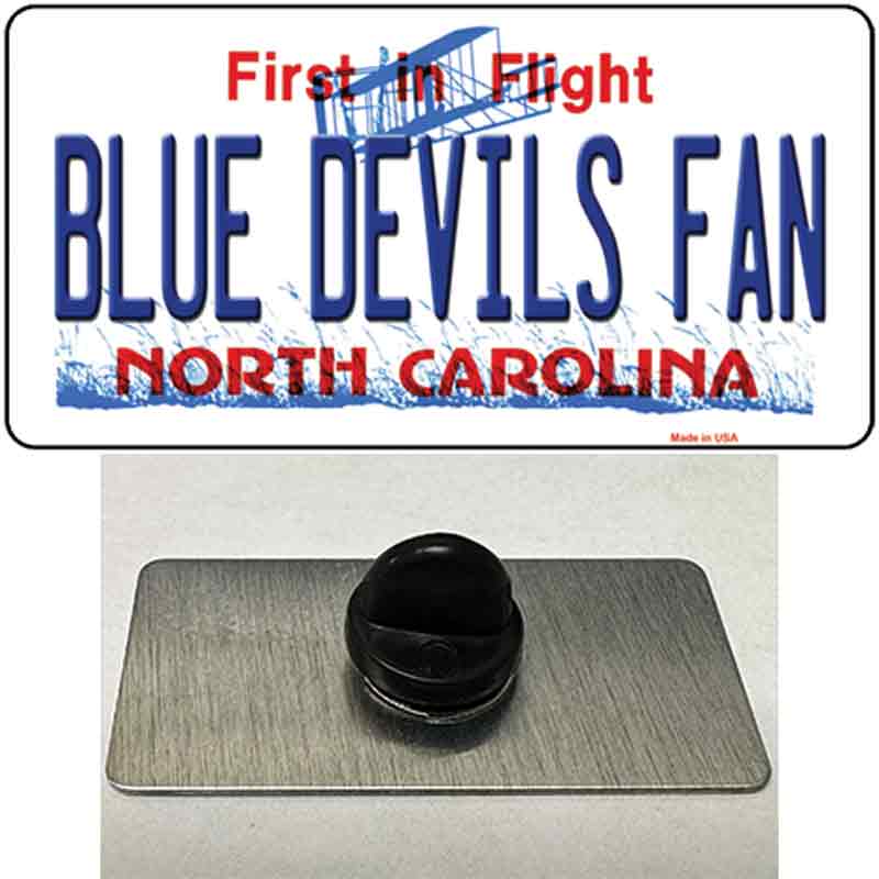 PIN-LP-12933 1.5 x 0.75 in. Blue Devils Fan Novelty Rectangle Metal Hat Pin